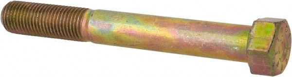 Hex Head Cap Screw: 7/16-20 x 3-1/2″, Grade L9 Steel, Zinc Yellow Dichromate Finish Partially Threaded