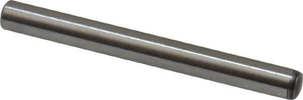 Value Collection - 3mm Diam x 30mm Pin Length Alloy Steel Standard Dowel Pin - C 58-62 Hardness, 3,340 Lb Breaking Strength, 1 Rounded End - Exact Industrial Supply