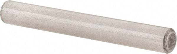 Value Collection - 5mm Diam x 40mm Pin Length Alloy Steel Standard Dowel Pin - C 58-62 Hardness, 9,270 Lb Breaking Strength, 1 Rounded End - Exact Industrial Supply