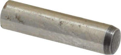 Value Collection - 6mm Diam x 25mm Pin Length Alloy Steel Standard Dowel Pin - C 58-62 Hardness, 13,300 Lb Breaking Strength, 1 Rounded End - Exact Industrial Supply