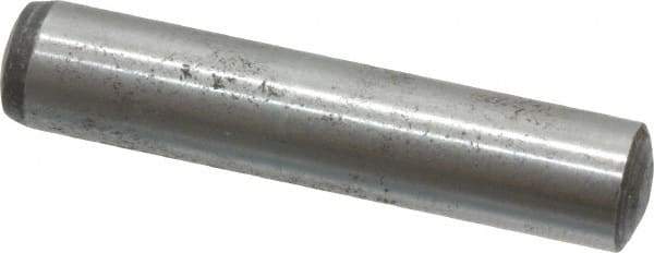 Value Collection - 8mm Diam x 40mm Pin Length Alloy Steel Standard Dowel Pin - C 58-62 Hardness, 23,700 Lb Breaking Strength, 1 Rounded End - Exact Industrial Supply