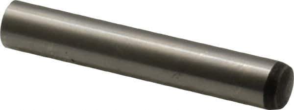 Value Collection - 8mm Diam x 50mm Pin Length Alloy Steel Standard Dowel Pin - C 58-62 Hardness, 23,700 Lb Breaking Strength, 1 Rounded End - Exact Industrial Supply