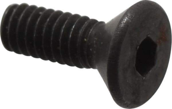 Value Collection - #1-72 UNF Hex Socket Drive, 82° Flat Screw - Alloy Steel, Black Oxide Finish, Fully Threaded, 1/4" OAL - Exact Industrial Supply
