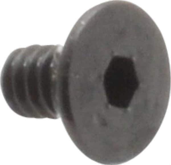 Value Collection - #3-48 UNC Hex Socket Drive, 82° Flat Screw - Alloy Steel, Black Oxide Finish, Fully Threaded, 3/16" OAL - Exact Industrial Supply