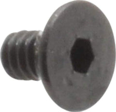Value Collection - #3-48 UNC Hex Socket Drive, 82° Flat Screw - Alloy Steel, Black Oxide Finish, Fully Threaded, 3/16" OAL - Exact Industrial Supply