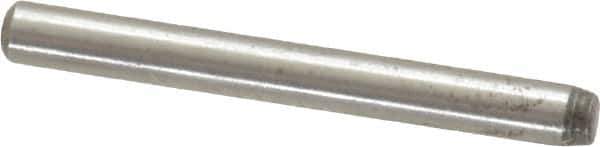 Value Collection - 3/32" Diam x 7/8" Pin Length Alloy Steel Standard Dowel Pin - C 50-58 Hardness, 1,800 Lb Breaking Strength, 1 Beveled & 1 Rounded End - Exact Industrial Supply