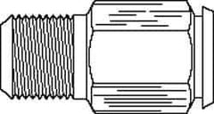 Parker - 1/4" OD, Grade 316Stainless Steel Pipe Coupler Body - 150 Max Working psi, 1/2" Hex, Comp x MNPT Ends - Exact Industrial Supply