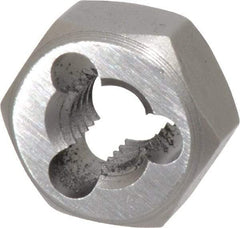 Irwin Hanson - 7/16-14 UNC Thread, 7/8" Hex, Right Hand Thread, Hex Rethreading Die - Carbon Steel, 7/16" Thick - Exact Industrial Supply