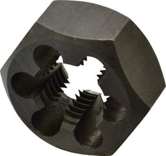 Interstate - M27x3.00 Metric Coarse Thread, 2" Hex, Right Hand Thread, Hex Rethreading Die - Carbon Steel, 1" Thick - Exact Industrial Supply