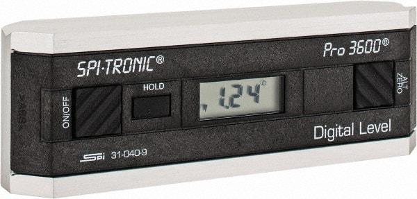 SPI - Multiple dg Resolution Digital Combination Protractor and Inclinometer - Multiple dg Accuracy, Multiple dg Range, Data Output - Exact Industrial Supply