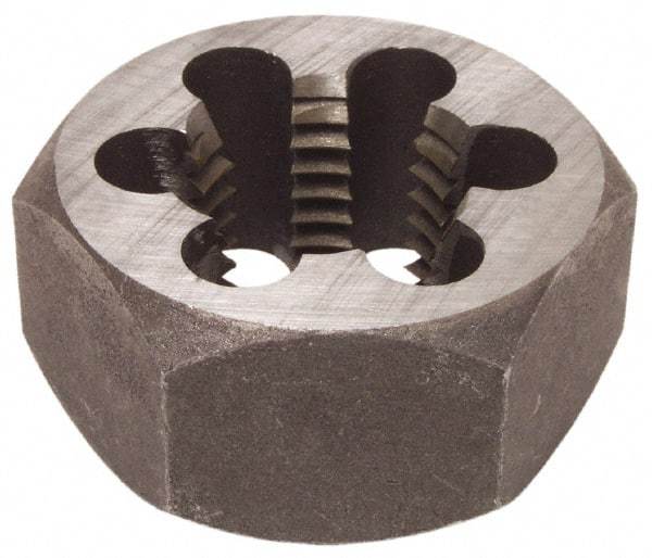 Interstate - 1-12 UNF Thread, 1-13/16" Hex, Right Hand Thread, Hex Rethreading Die - High Speed Steel, 1" Thick - Exact Industrial Supply