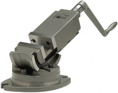 Wilton - 5" Jaw Width, 5" Jaw Opening Capacity, 2-Way Angle Swivel Machine Vise - Manual Operation, 1 Station, 18-13/64" Long x 9-45/64" High x 2" Deep, Alloy Steel - Exact Industrial Supply