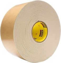 3M - 4" Wide x 20 Yd Long Tan Rubber Masking Tape - Series 528, 82 mil Thick, 18 In/Lb Tensile Strength - Exact Industrial Supply