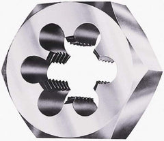 Made in USA - 2-3/4 - 12 UNS Thread, 4-1/2" Hex, Right Hand Thread, Hex Rethreading Die - Carbon Steel, 1" Thick - Exact Industrial Supply