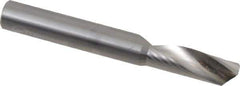 Onsrud - 3/8" Cutting Diam x 1-1/8" Length of Cut, 1 Flute, Upcut Spiral Router Bit - Uncoated, Right Hand Cut, Solid Carbide, 3" OAL x 3/8" Shank Diam, Single Edge, 22° Helix Angle - Exact Industrial Supply