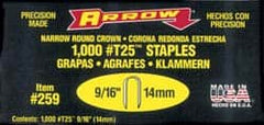 Arrow - 1/4" Wide Galvanized Steel Cable Staples - Exact Industrial Supply