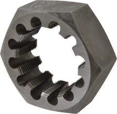 Interstate - 3-1/2 - 8 UNS Thread, 5" Hex, Right Hand Thread, Hex Rethreading Die - Carbon Steel - Exact Industrial Supply