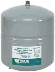 Watts - 2.5 Gallon Capacity, 4.5 Gallon Tank, 11 Inch Diameter, 14 Inch High, 1/2 Inch Port, Expansion Tank - Steel, Polymer Coating - Exact Industrial Supply