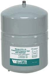 Watts - 3.0 Gallon Capacity, 6 Gallon Tank, 11-3/8 Inch Diameter, 17-3/16 Inch High, 1/2 Inch Port, Expansion Tank - Steel, Polymer Coating - Exact Industrial Supply