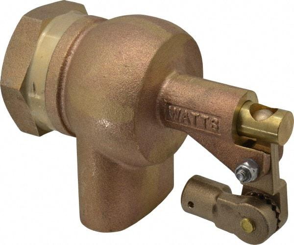 Watts - 1-1/4" Pipe, Bronze, Mechanical Float Valve - 165 psi, FPT x FPT End Connections - Exact Industrial Supply