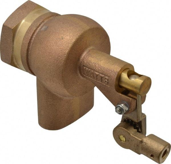 Watts - 1-1/2" Pipe, Bronze, Mechanical Float Valve - 165 psi, FPT x FPT End Connections - Exact Industrial Supply