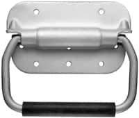 Value Collection - 4-3/4" Wide Plate x 2-3/4" High Plate, 4-3/8" Bail ID, Spring Loaded Chest Handle - 5.06" Wide x 4-3/8" High, 0.199" Mounting Hole Diam, Caustic Dipped & Alodine Finish - Exact Industrial Supply