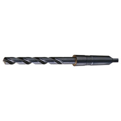 21/64 RHS / RHC HSS 118 Degree Radial Point Taper Shank Taper Length Drill - Steam Oxide - Exact Industrial Supply