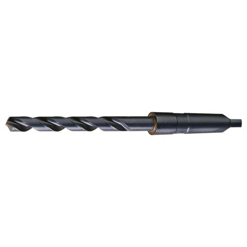 21/32 RHS / RHC HSS 118 Degree Radial Point Taper Shank Taper Length Drill - Steam Oxide - Exact Industrial Supply