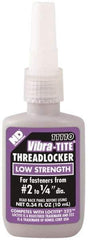 Vibra-Tite - 10 mL Bottle, Purple, Low Strength Liquid Threadlocker - Series 111, 24 hr Full Cure Time, Hand Tool Removal - Exact Industrial Supply