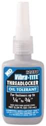 Vibra-Tite - 10 mL Bottle, Blue, Medium Strength Liquid Threadlocker - Series 122, 24 hr Full Cure Time, Hand Tool Removal - Exact Industrial Supply