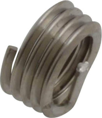 Recoil - M6x1.00 Metric Coarse, 6mm OAL, Free Running Helical Insert - 4 Free Coils, Tanged, Stainless Steel, Bright Finish, 1D Insert Length - Exact Industrial Supply