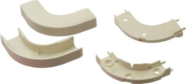 Wiremold - 13/16 Inch Long x 2-11/16 Inch Wide x 1/2 Inch High, Raceway Elbow End - 90°, Ivory, For Use with ECLIPSE PN03 Series Raceways - Exact Industrial Supply
