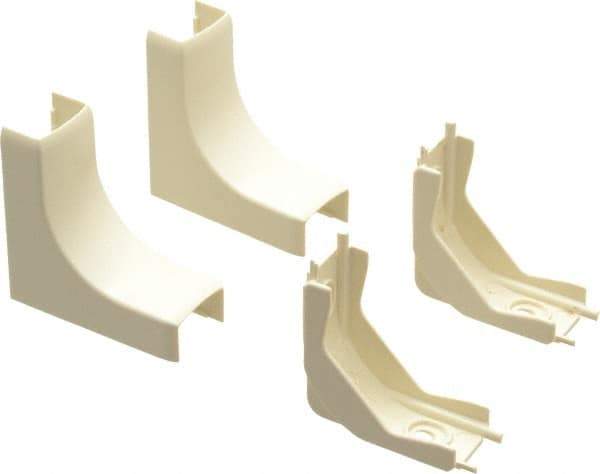 Wiremold - 13/16 Inch Long x 2-1/8 Inch Wide x Raceway Elbow End - Ivory, For Use with ECLIPSE PN03 Series Raceways - Exact Industrial Supply