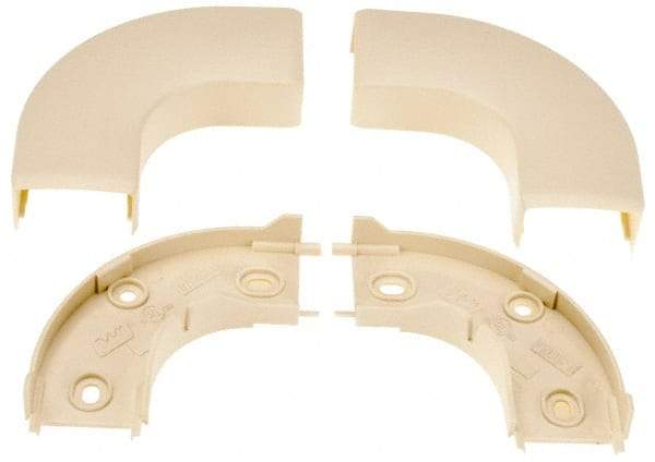 Wiremold - 1-1/8 Inch Long x 2-15/16 Inch Wide x 5/8 Inch High, Raceway Elbow End - 90°, Ivory, For Use with ECLIPSE PN05 Series Raceways - Exact Industrial Supply