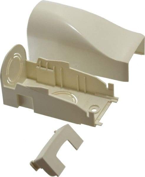 Wiremold - 1-11/16 Inch Long x 3-7/8 Inch Wide x 7/8 Inch High, Rectangular Raceway Fitting - Ivory, For Use with ECLIPSE PN10 Series Raceways - Exact Industrial Supply
