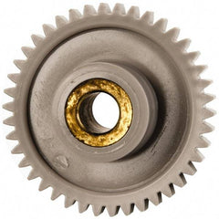 Made in USA - 32 Pitch, 1-5/16" Pitch Diam, 1-3/8" OD, 42 Tooth Spur Gear - 3/16" Face Width, 1/2" Bore Diam, 39/64" Hub Diam, 20° Pressure Angle, Acetal - Exact Industrial Supply