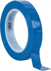 3M - Blue Solid Color Vinyl Tape - 3/4" Wide x 108' Long x 5.2 mil Thick, General Traffic - Exact Industrial Supply