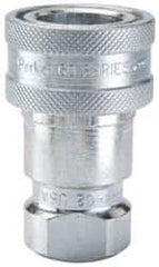 Parker - 1-1/16-12 SAE ORB Steel Hydraulic Hose Female Straight Thread Coupler - 2,500 psi - Exact Industrial Supply