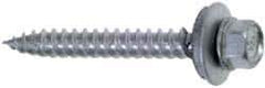 Buildex - #9 Hex Washer Head Sheet Metal Screw - Steel, 1-1/2" Length Under Head - Exact Industrial Supply