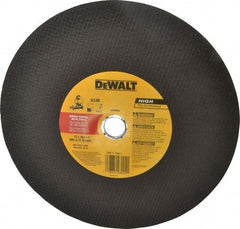 DeWALT - 12" Aluminum Oxide Cutoff Wheel - 7/64" Thick, 1" Arbor, 5,000 Max RPM, Use with Stationary Tools - Exact Industrial Supply