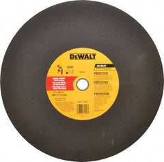 DeWALT - 16" Aluminum Oxide Cutoff Wheel - 7/64" Thick, 1" Arbor, 3,800 Max RPM, Use with Stationary Tools - Exact Industrial Supply
