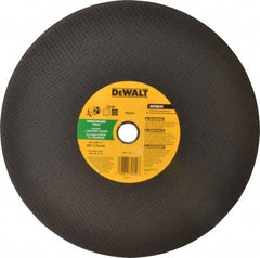 DeWALT - 14" Silicon Carbide Cutoff Wheel - 1/8" Thick, 1" Arbor, 5,500 Max RPM, Use with Circular Saws - Exact Industrial Supply