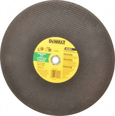 DeWALT - 14" Silicon Carbide Cutoff Wheel - 1/8" Thick, 20mm Arbor, 5,500 Max RPM, Use with Circular Saws - Exact Industrial Supply
