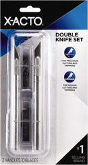 X-ACTO - Hobby Knife Set - 12 Pieces, Includes #1 Knife, #2 Knife & Multiple Blades - Exact Industrial Supply