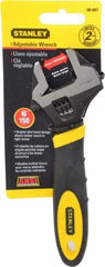 Stanley - 1" Jaw Capacity, 6" Standard Adjustable Wrench - Chrome Vanadium Steel, Black Finish, 7" OAL - Exact Industrial Supply