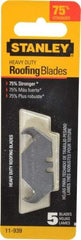 Stanley - 5 Piece Carbon Steel Roofing Blade - 1-7/8" OAL, 0.031" Blade Thickness - Exact Industrial Supply