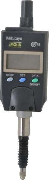 Mitutoyo - 0 to 12.7mm Range, 0.0005 & 0.000800" Graduation, Electronic Drop Indicator - Accurate to 0.0008", English & Metric System, LCD Display - Exact Industrial Supply
