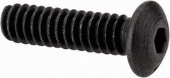 Value Collection - #4-40 UNC Hex Socket Drive, Button Screw - Alloy Steel, Black Oxide Finish, Fully Threaded, 7/16" Length Under Head - Exact Industrial Supply