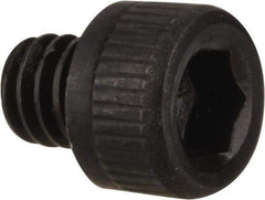 Value Collection - #4-48 UNF Hex Socket Drive, Socket Cap Screw - Alloy Steel, Black Oxide Finish, Fully Threaded, 1/8" Length Under Head - Exact Industrial Supply