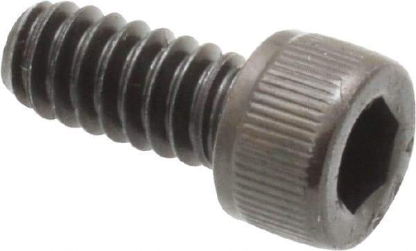 Value Collection - #10-24 UNC Hex Socket Drive, Socket Cap Screw - Alloy Steel, Black Oxide Finish, Fully Threaded, 7/16" Length Under Head - Exact Industrial Supply